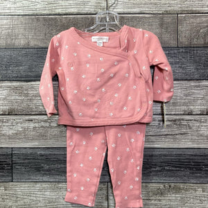 WILLOW + WHIMSY 2PC LS SIDE SNAP SHIRT + LEGGINGS 6-9 MO