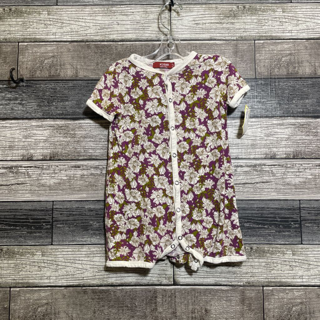 MILKBARN SS BAMBOO ROMPER 6-12 MO