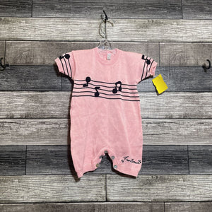 FIONA'S PRINCE COTTON SS APPLIQUE ROMPER 9-12 MO