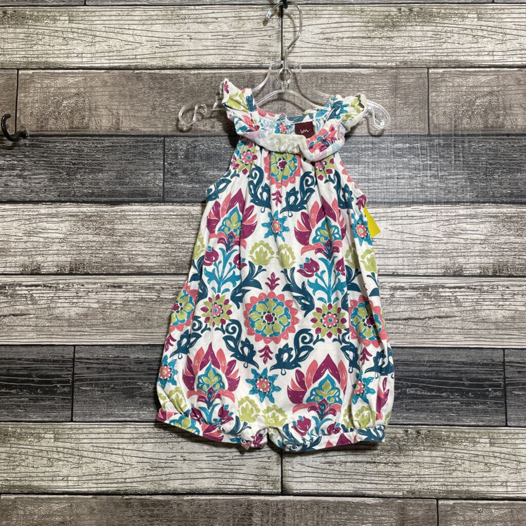 TEA COTTON SLEEVELESS BUBBLE ROMPER 6-12 MO