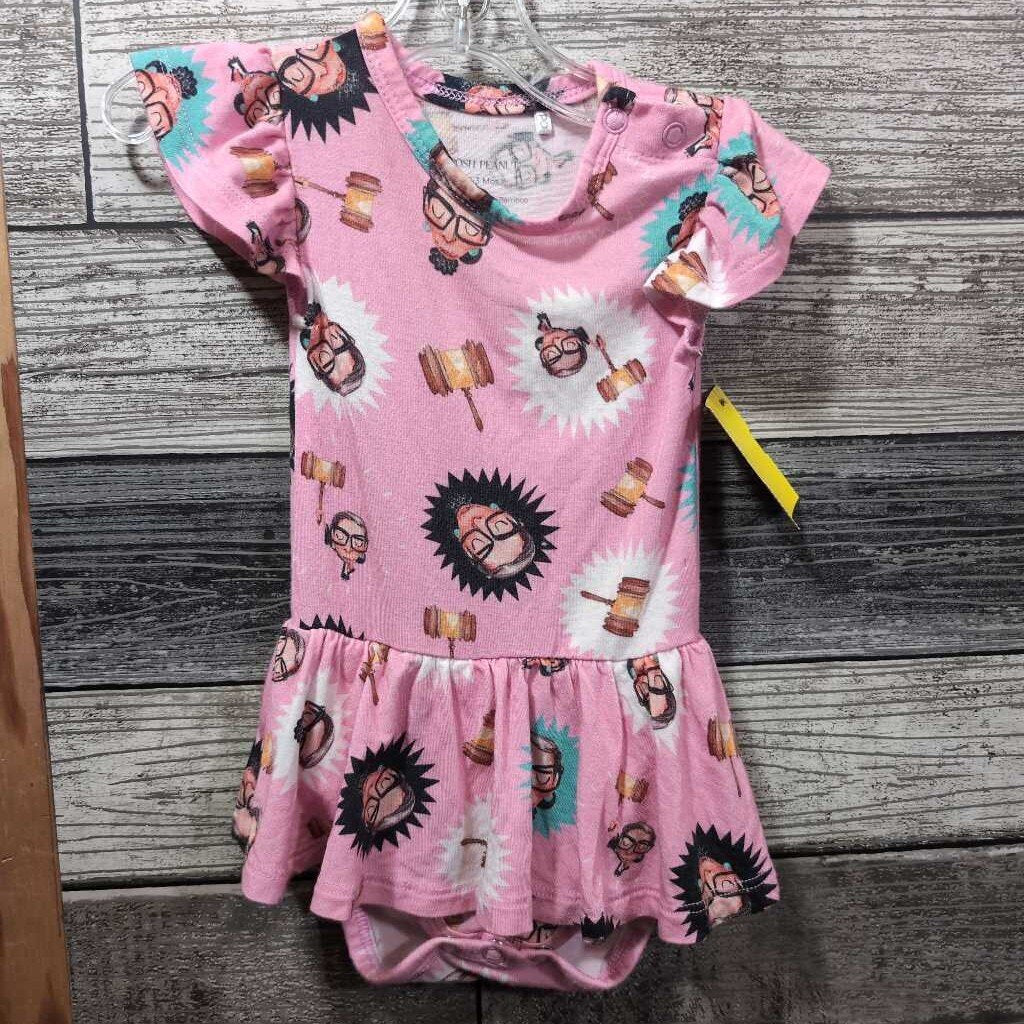 POSH PEANUT BAMBOO SS BODYSUIT DRESS 0-3 MO