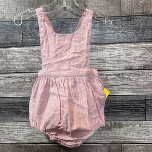 COTTON LINEN CROSS-BACK BUBBLE ROMPER 2