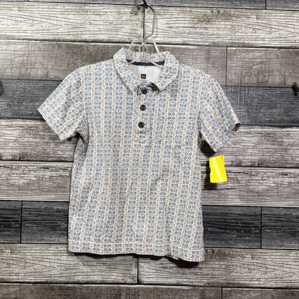 TEA COTTON SS PRINTED POLO SHIRT 4