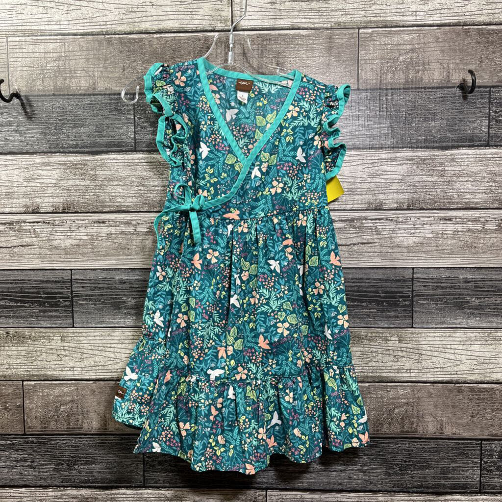 TEA WOVEN COTTON WRAP DRESS 3