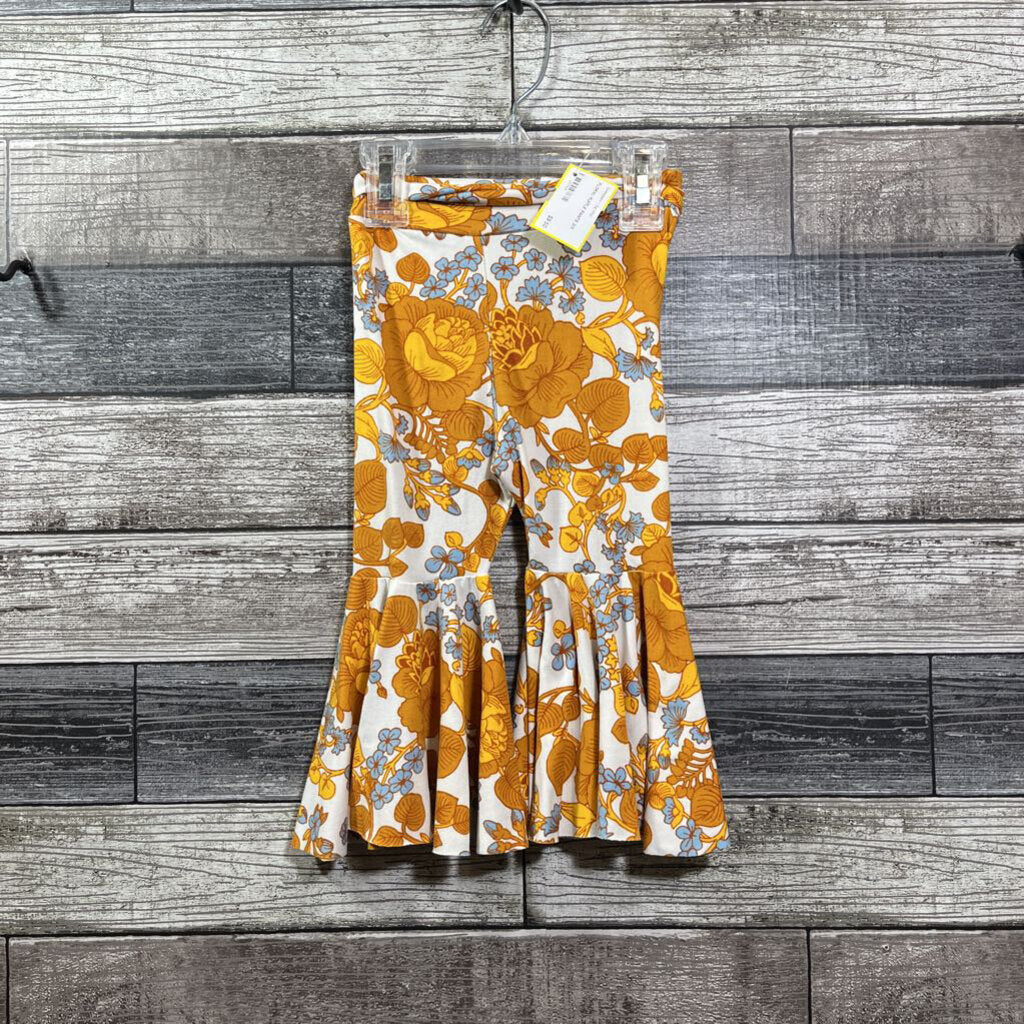 FLORAL RUFFLE PANTS 2/3
