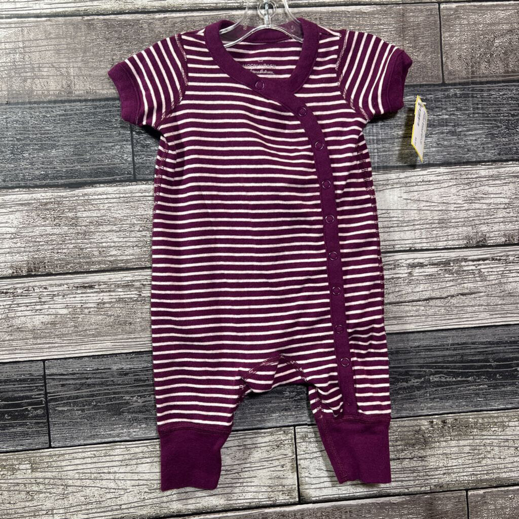 MOON & BACK HANNA SS STRIPED ROMPER 50 / 0-3