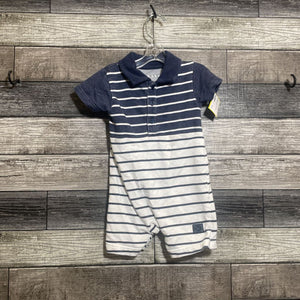 NUTMEG SS COTTON SHORT ROMPER 9-12 MO