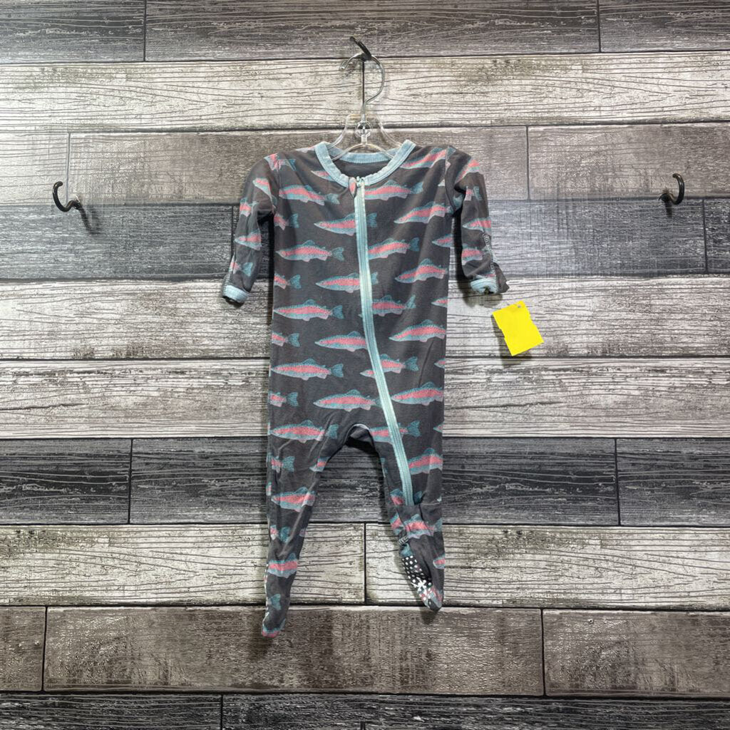 KICKEE PANTS BAMBOO FOOTIE PJ 0-3 MO
