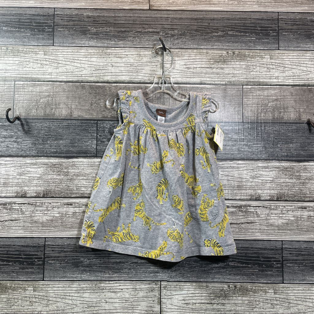 TEA SS COTTON PRINTED DRESS 6-9 MO