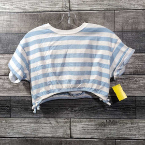 ZARA STRIPED CROPPED SS SHIRT 7