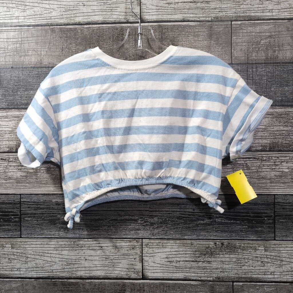 ZARA STRIPED CROPPED SS SHIRT 7