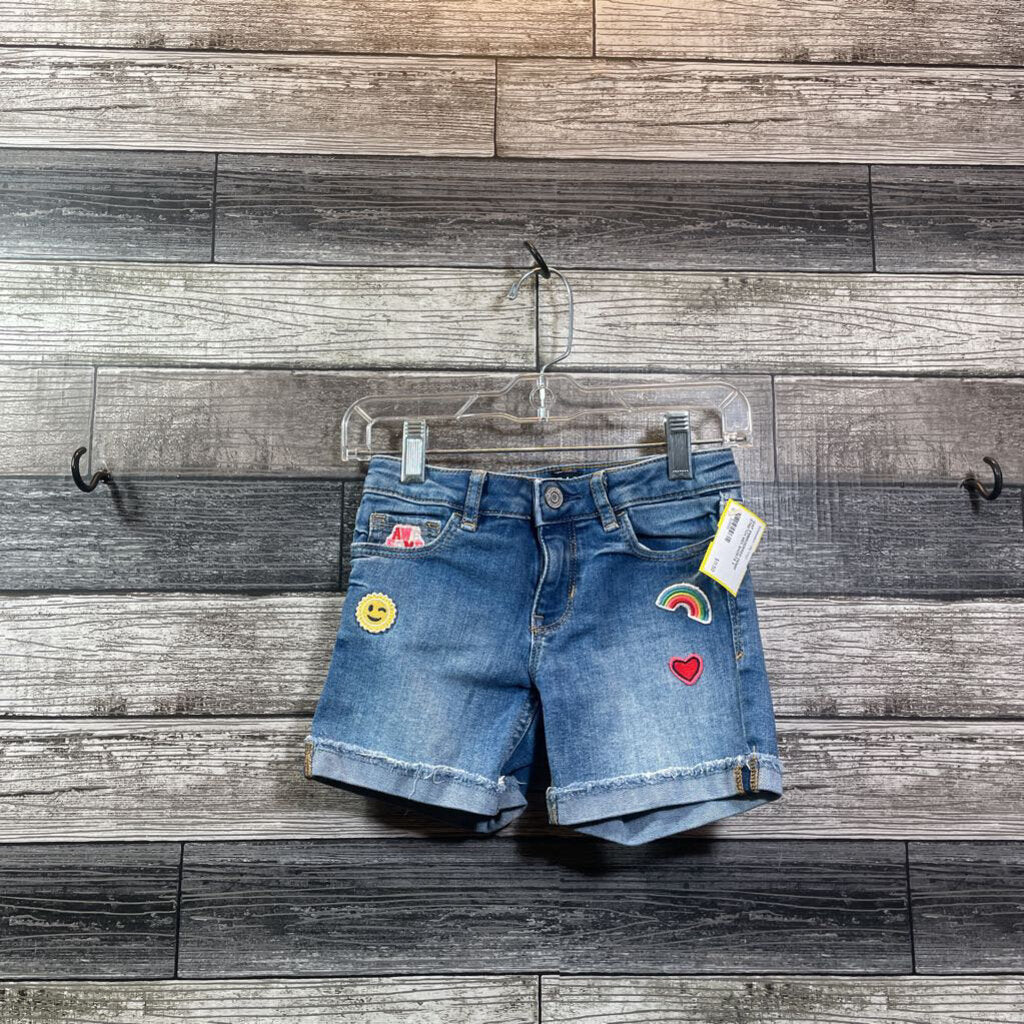 GAP EMBROIDERED DENIM STRETCH MIDI SHORTS 5