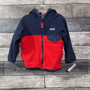 PATAGONIA MICRO D SNAP T HOODED FLEECE JACKET 12 -18 MO