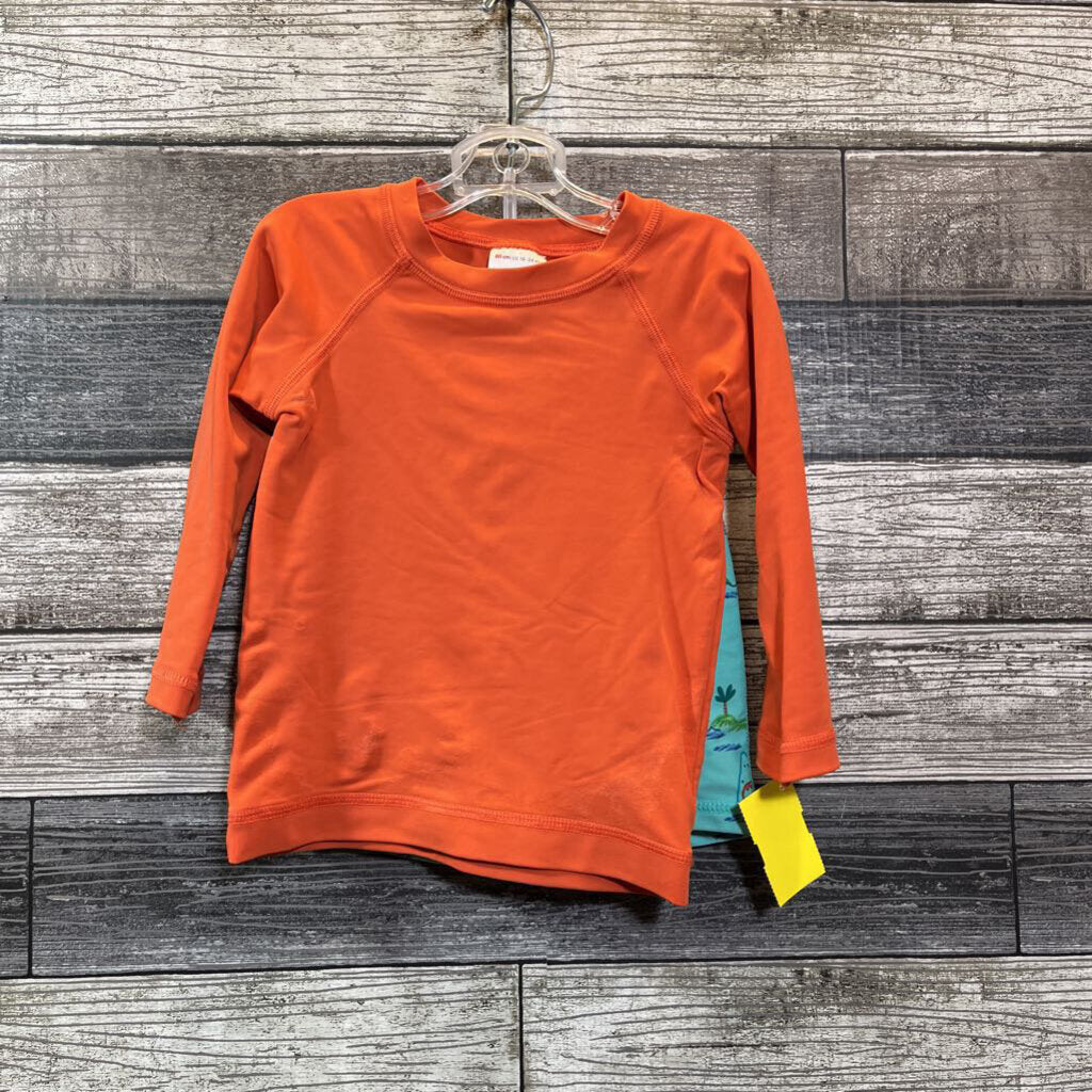 HANNA 2PC LS RASH GUARD + SWIM SHORTS 80 / 18-24 MO