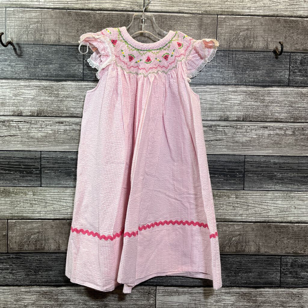 HANDMADE SMOCKED WATERMELON SS DRESS 5/6