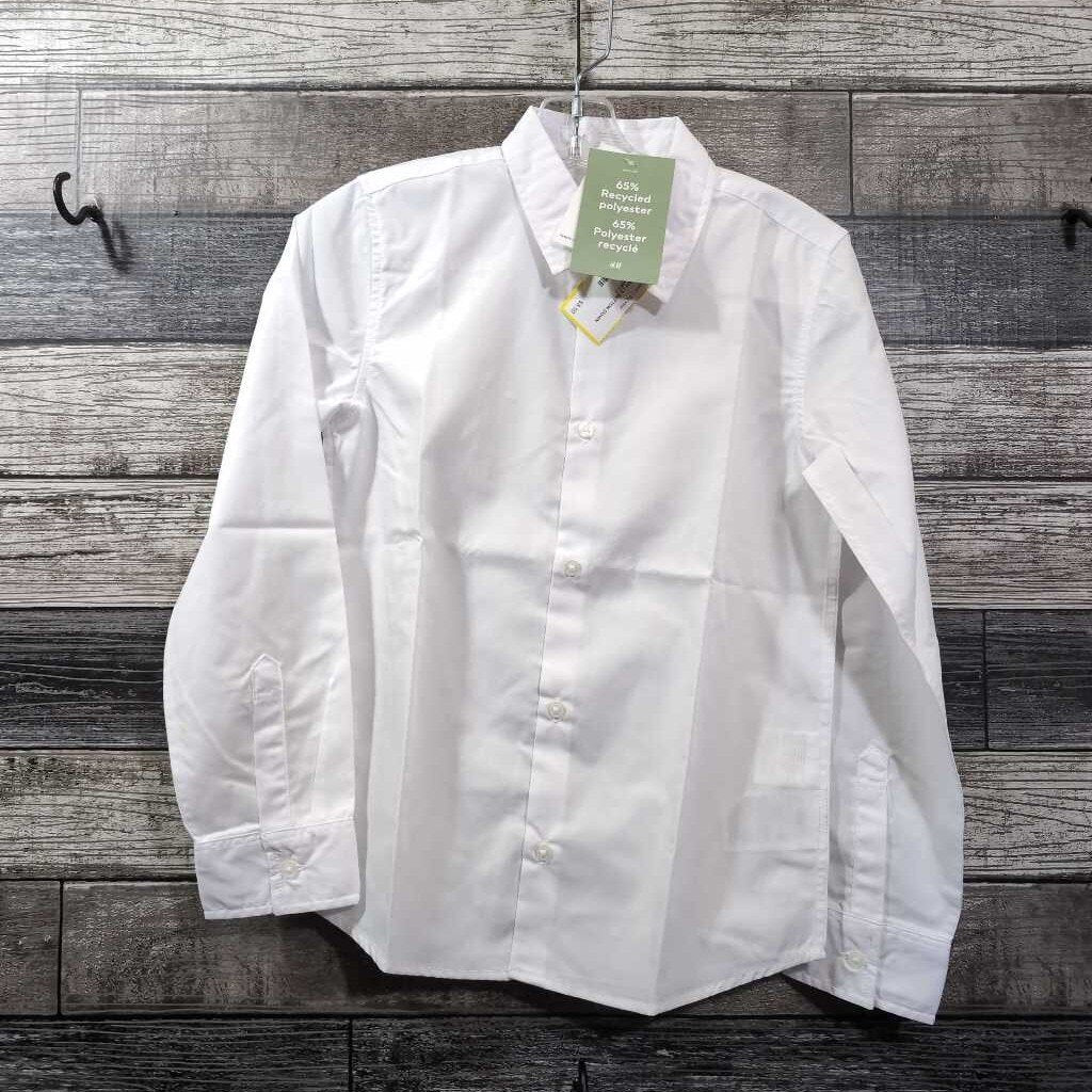 NWT H&M LS BUTTON DOWN WHITE SHIRT 7