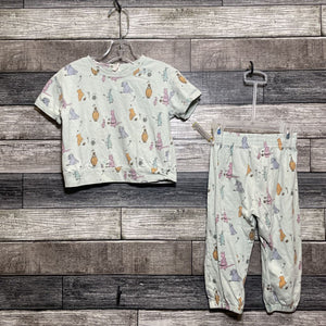 KATE QUINN ORGANIC WINNIE THE POOH 2PC SS T-SHIRT + PANTS 18-24 MO