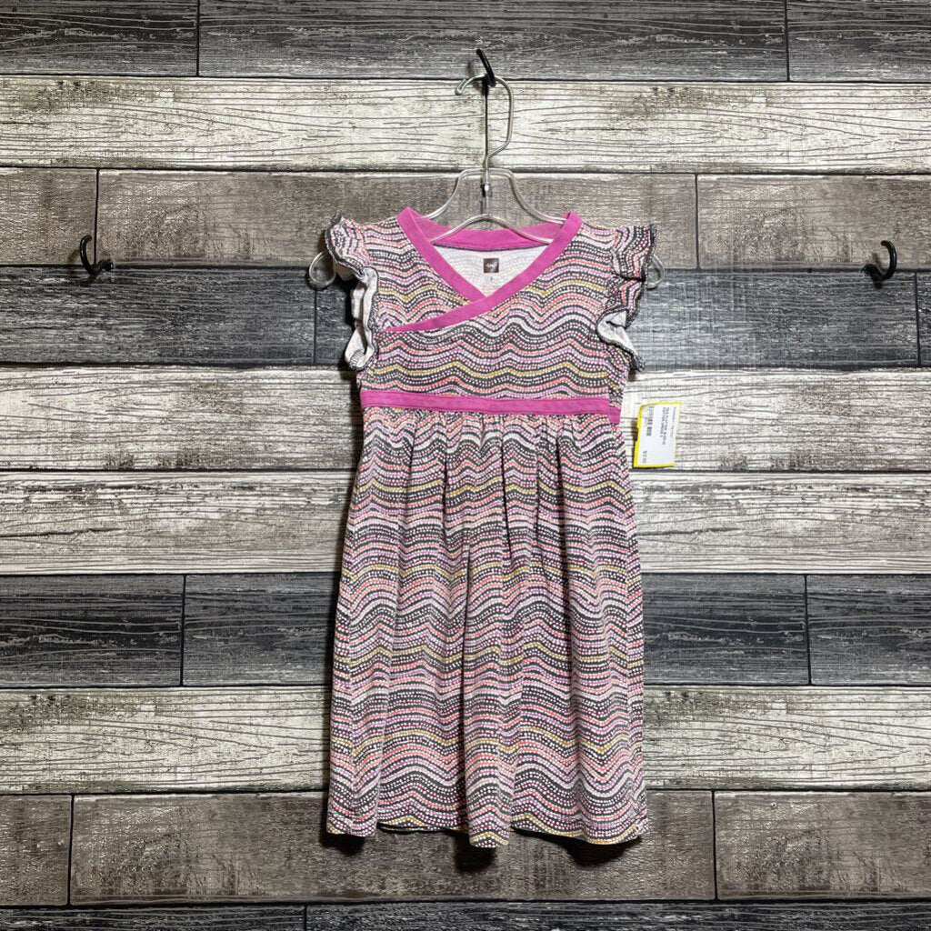 TEA FLUTTER SLEEVE COTTON DRESS 3