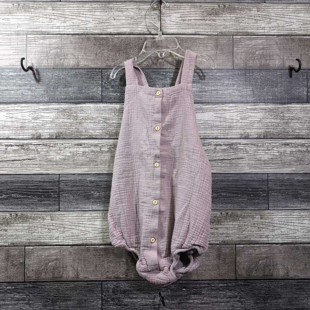 H&M MUSLIN COTTON CROSSBACK SHORT ROMPER 12-24 MO