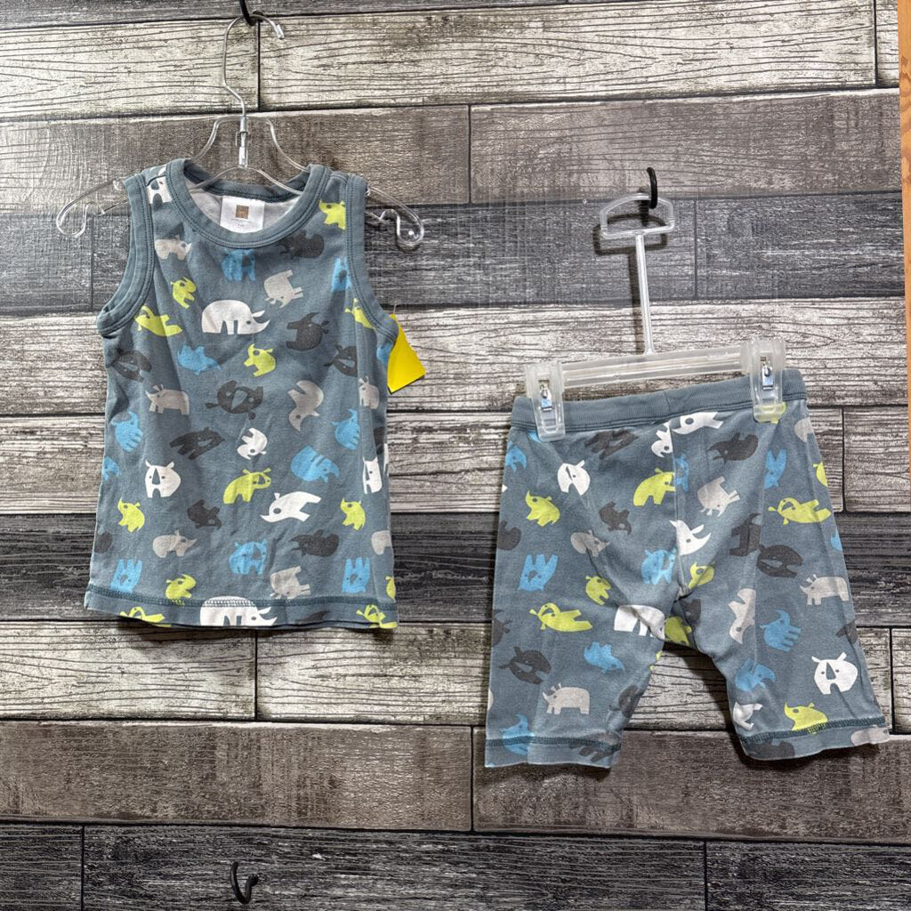 TEA 2PC COTTON TANK SHORT PJ 4