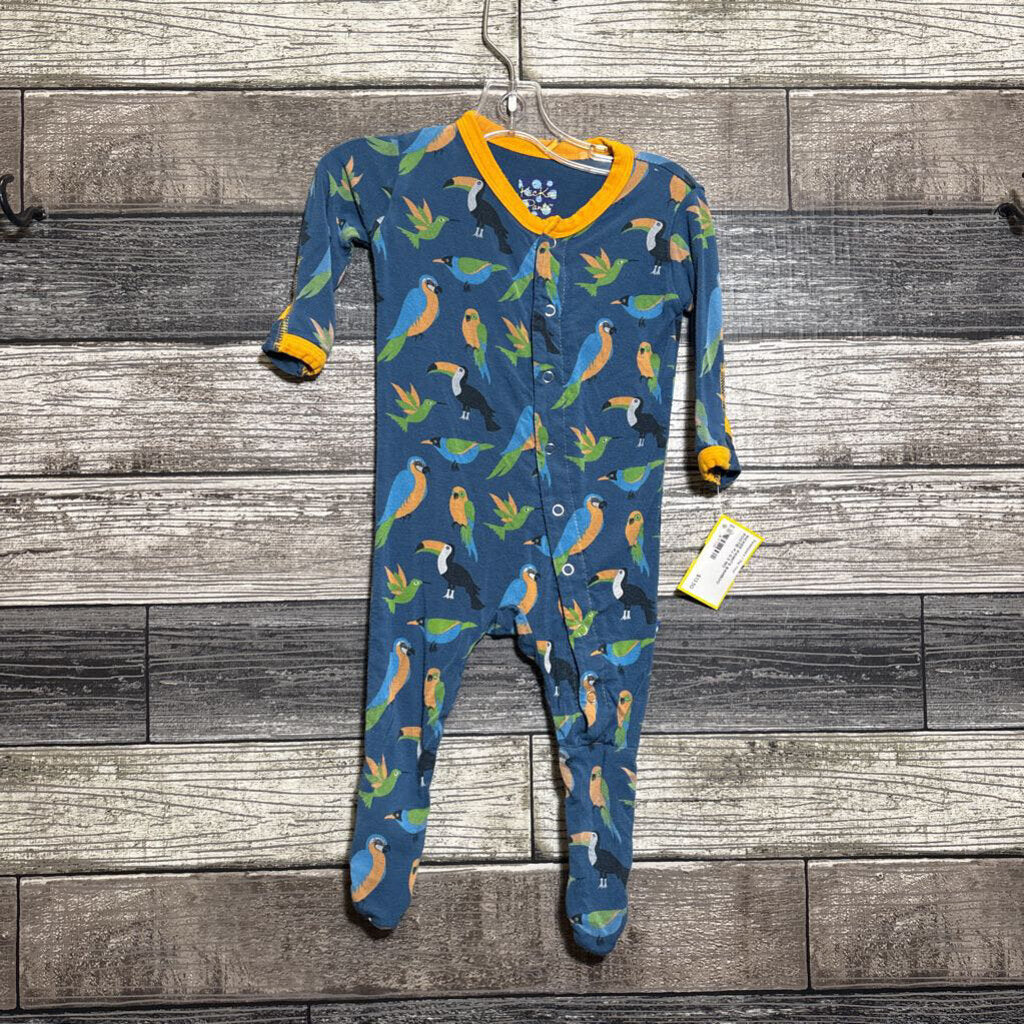 KICKEE PANNTS BAMBOO FOOTIE PJ 0-3 MO