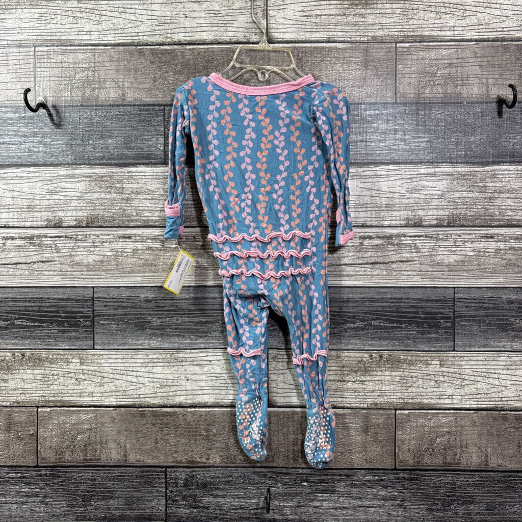 KICKEE PANTS BAMBOO FOOTIE PJ 3-6 MO