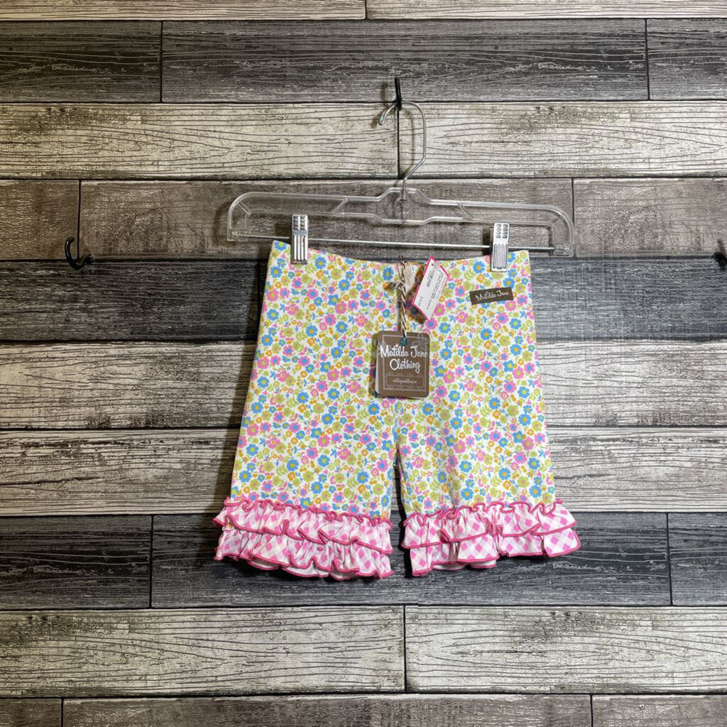 NWT MATILDA JANE FLORAL RUFFLE BIKE SHORTS 8