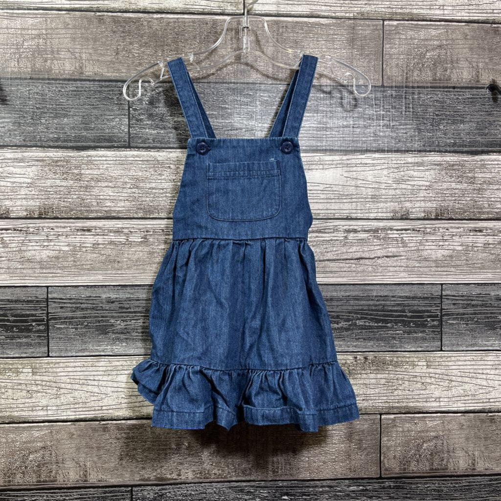 HANNA DENIM OVERALL DRESS 75 / 12-18 MO