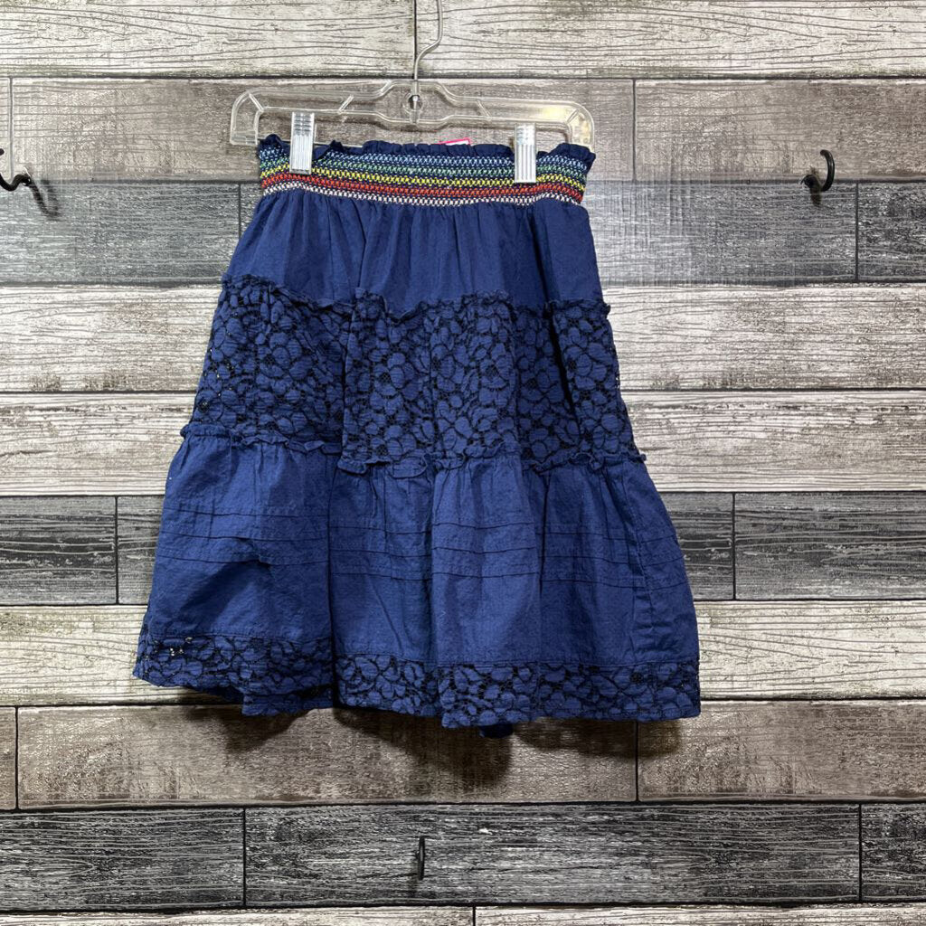 MINI BODEN TIERED WOVEN COTTON LINED SKIRT 9/10