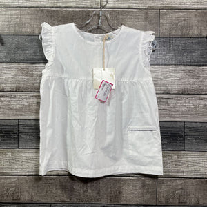 NWT OLIVE JUICE WHITE FLUTTER SLEEVE SHIRT 6