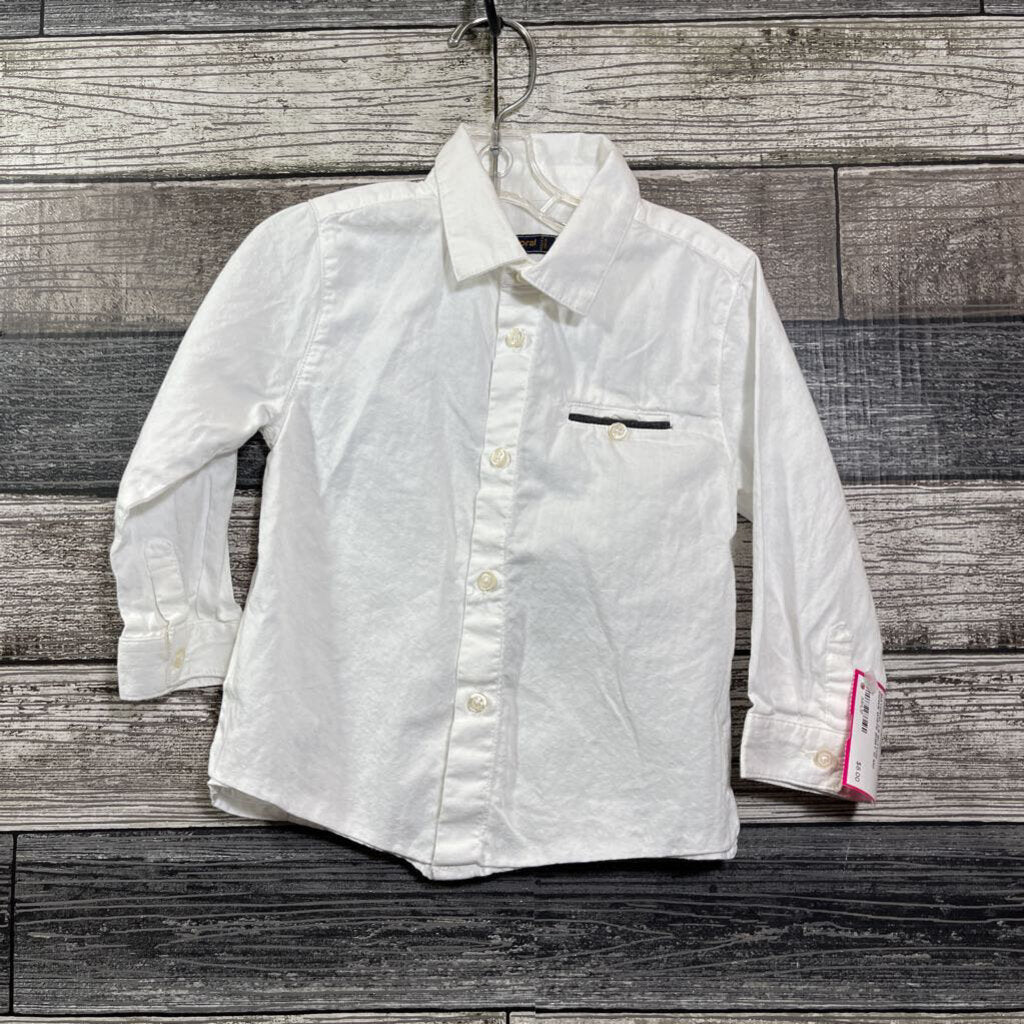 MAYORAL LS BUTTON DOWN WHITE SHIRT 12 MO