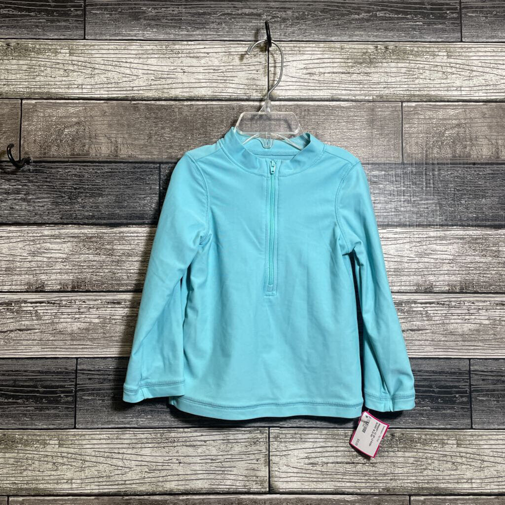 PRIMARY 1/2 ZIP LS RASH GUARD 18-24 MO