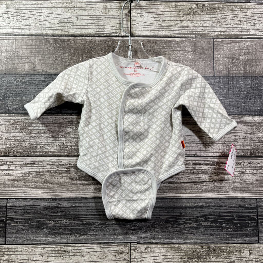 MAGNETIC ME LS COTTON BODYSUIT 0-3 MO