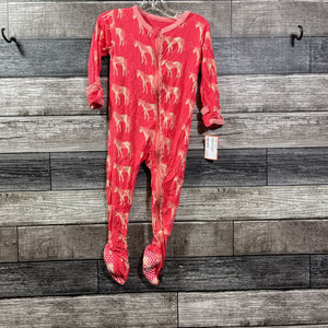 KICKEE PANTS FOOTIE BAMBOO PJ 6-9 MO