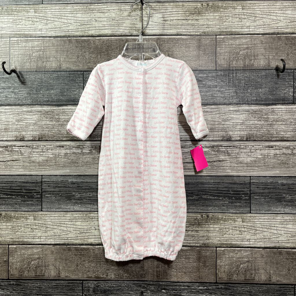 LYDA BABY PIMA COTTON LITTLE SISTER SLEEP GOWN 0-3 MO