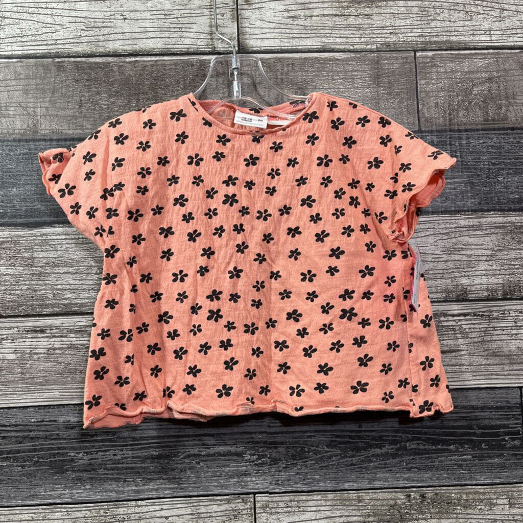 ZARA SS FLORAL T-SHIRT 12-18 MO