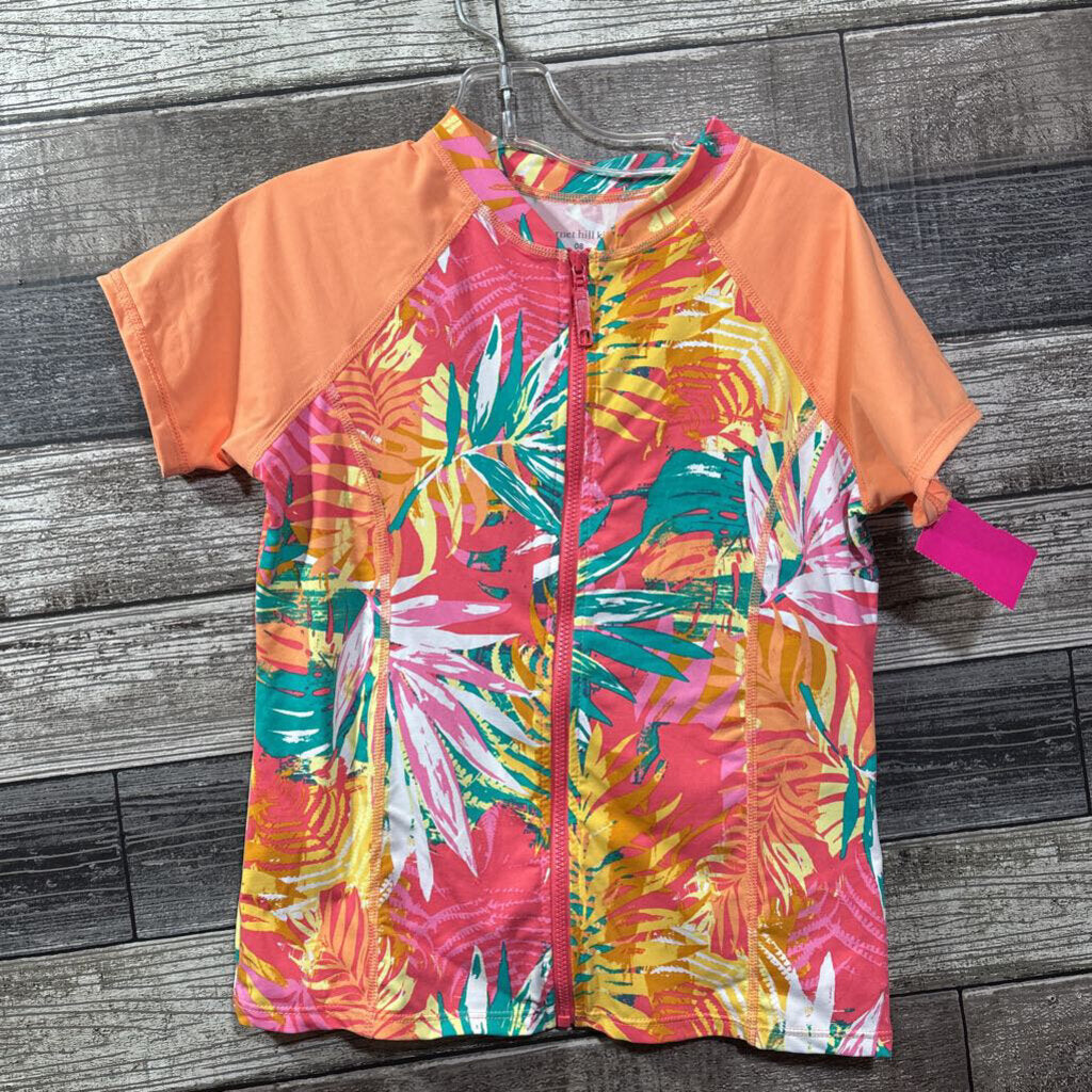 GARNET HILL KIDS SS FULL ZIP RASH GUARD 8