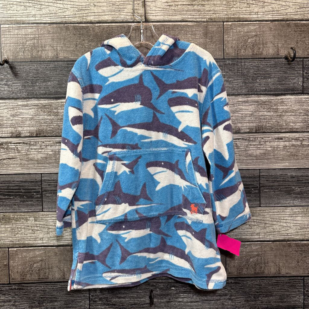MINI BODEN HOODED SHARK TERRY CLOTH COVER UP 4/5
