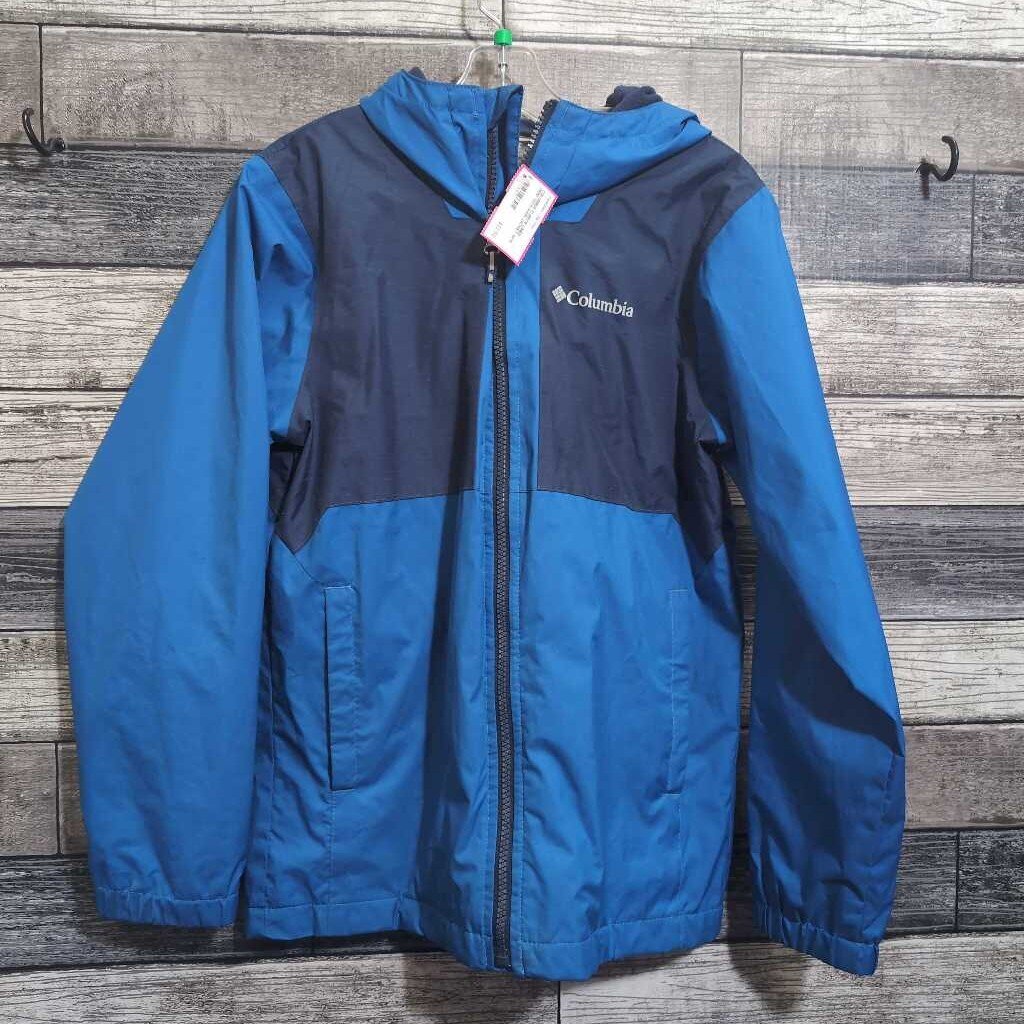 COLUMBIA FLEECE LINED OMNI TECH RAIN JACKET 10/12