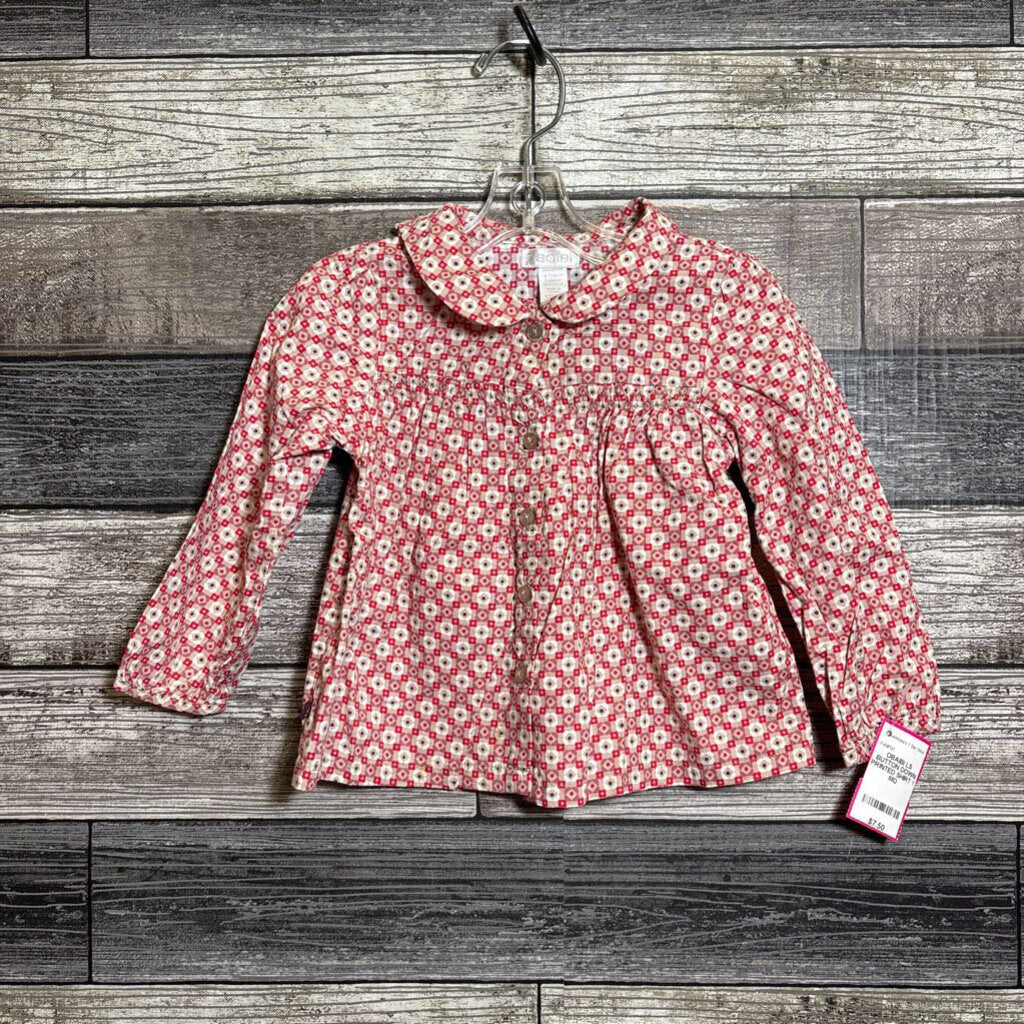 OBAIBI LS BUTTON DOWN PRINTED SHIRT 12 MO