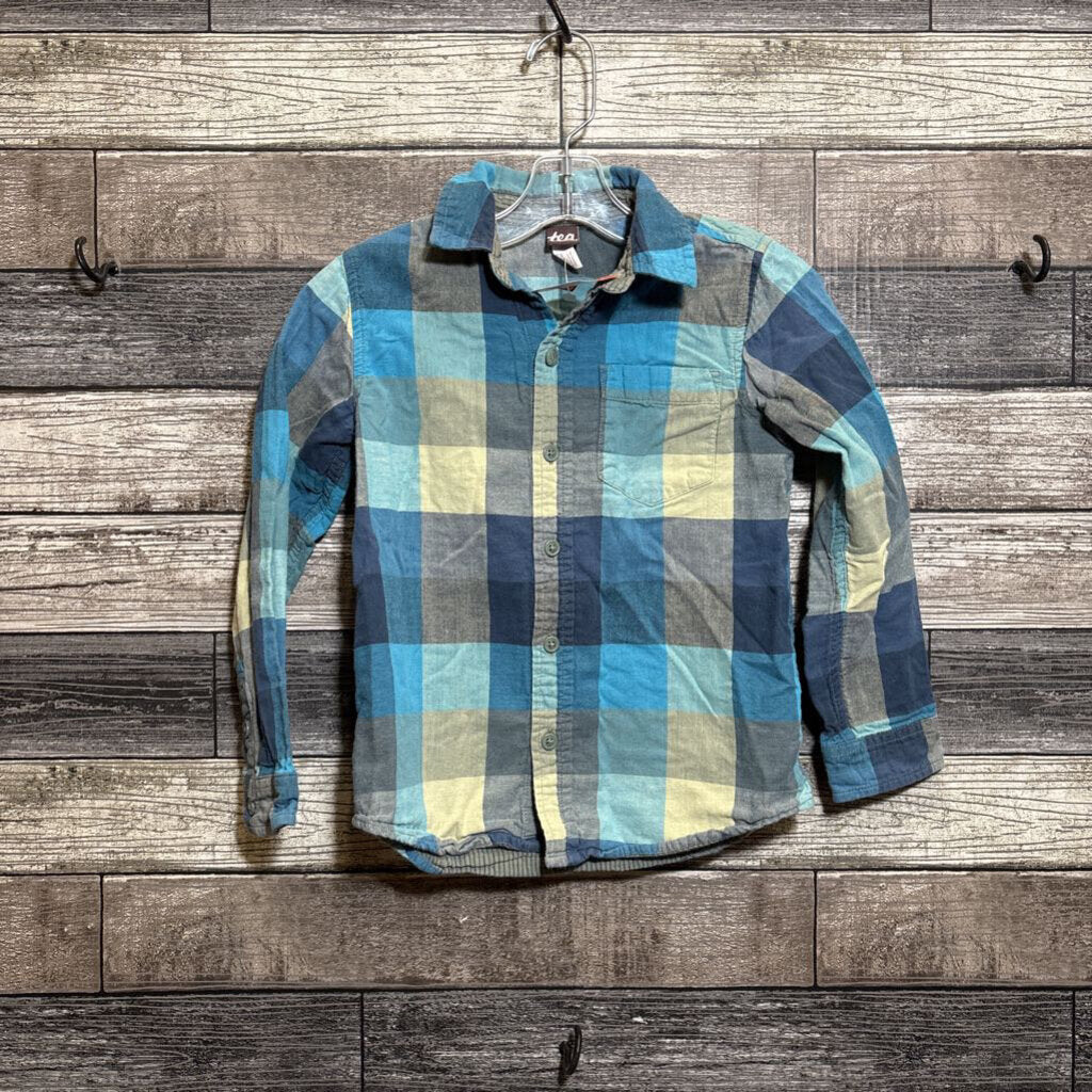 TEA LS BUTTON DOWN PLAID SHIRT 7