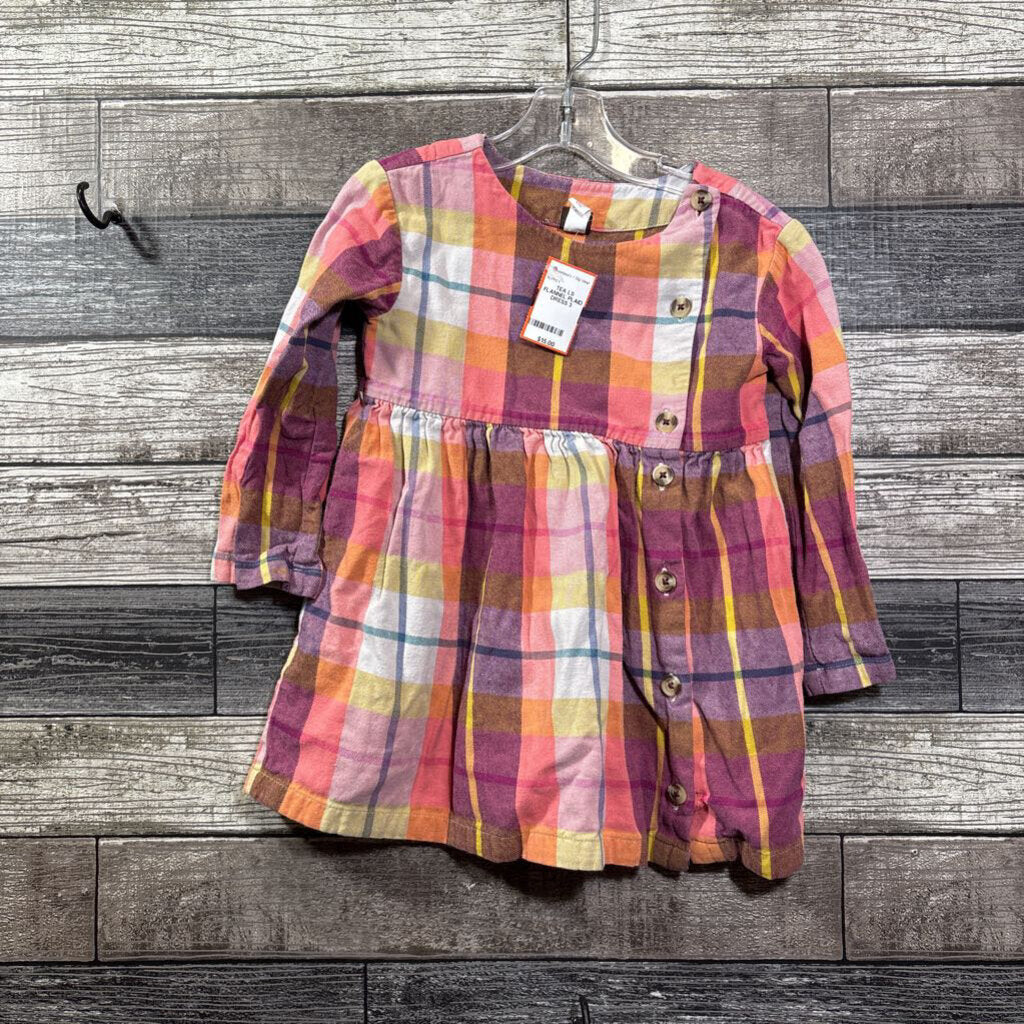 TEA LS FLANNEL PLAID DRESS 3