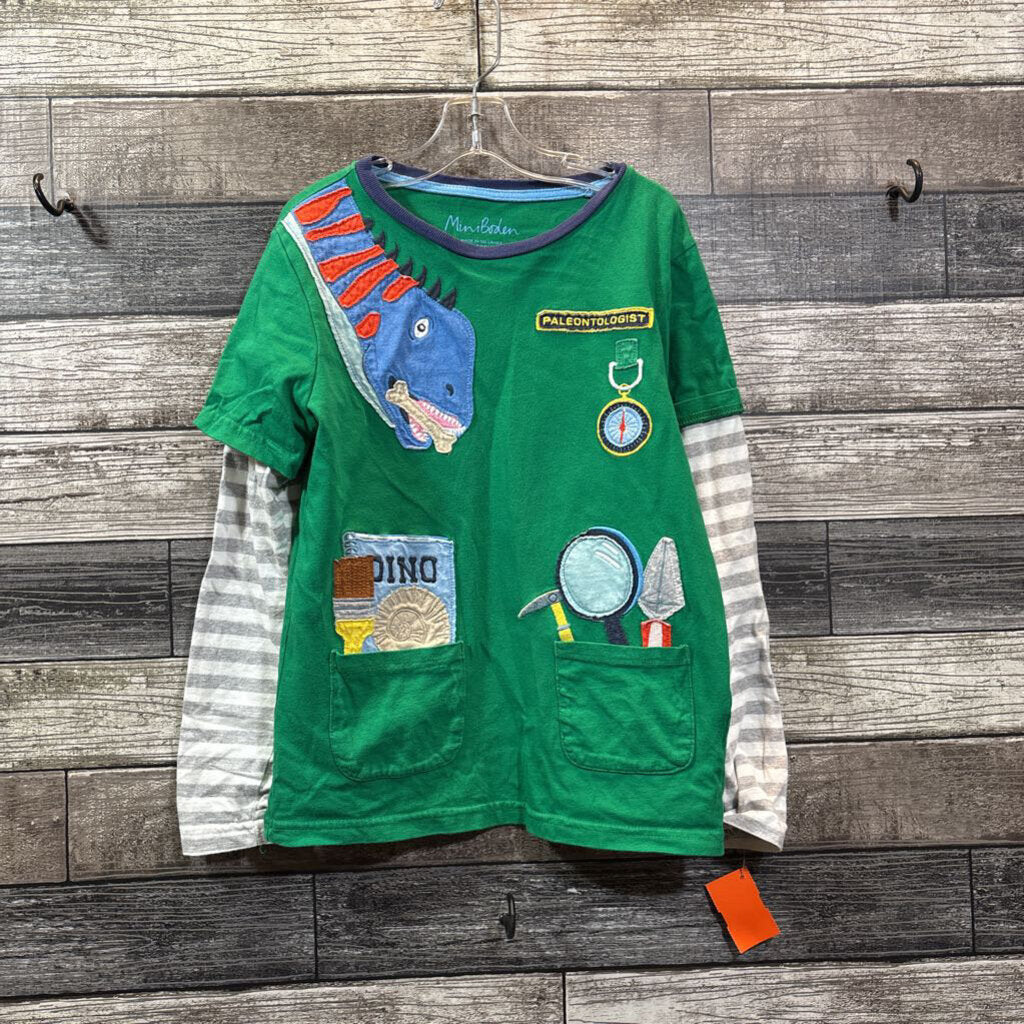 MINI BODEN LS APPLIQUE T-SHIRT 8/9
