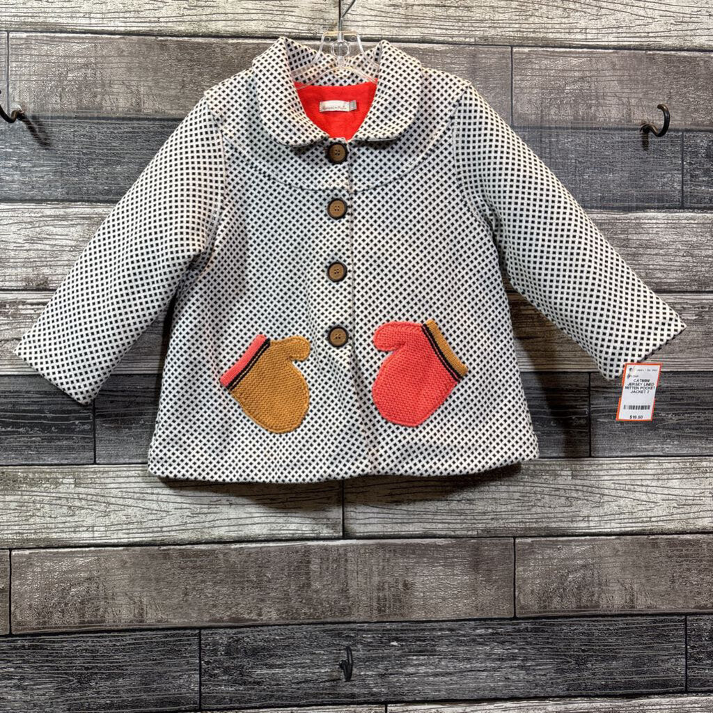 CATIMINI JERSEY LINED MITTEN POCKET JACKET 2