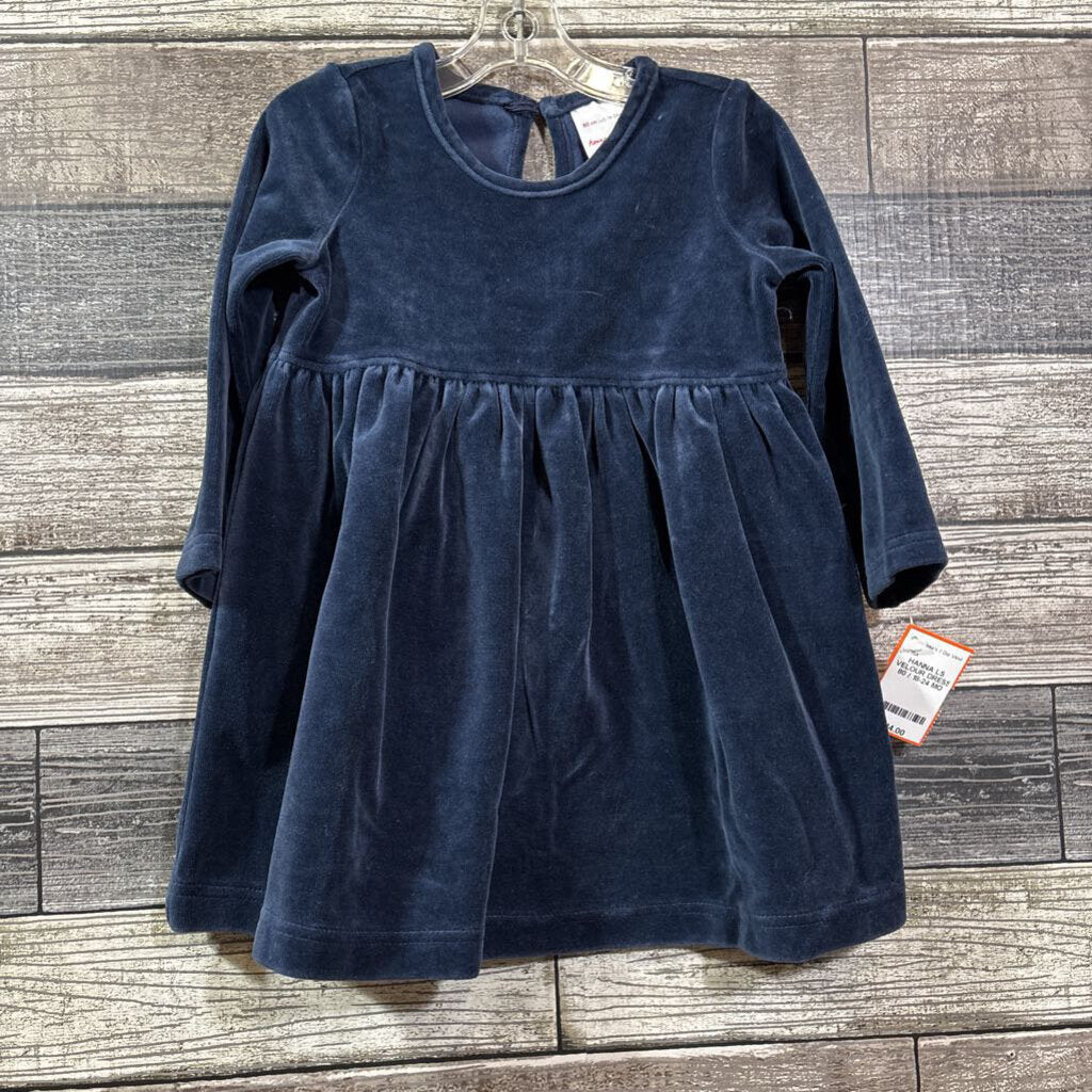 HANNA LS VELOUR DRESS 80 / 18-24 MO