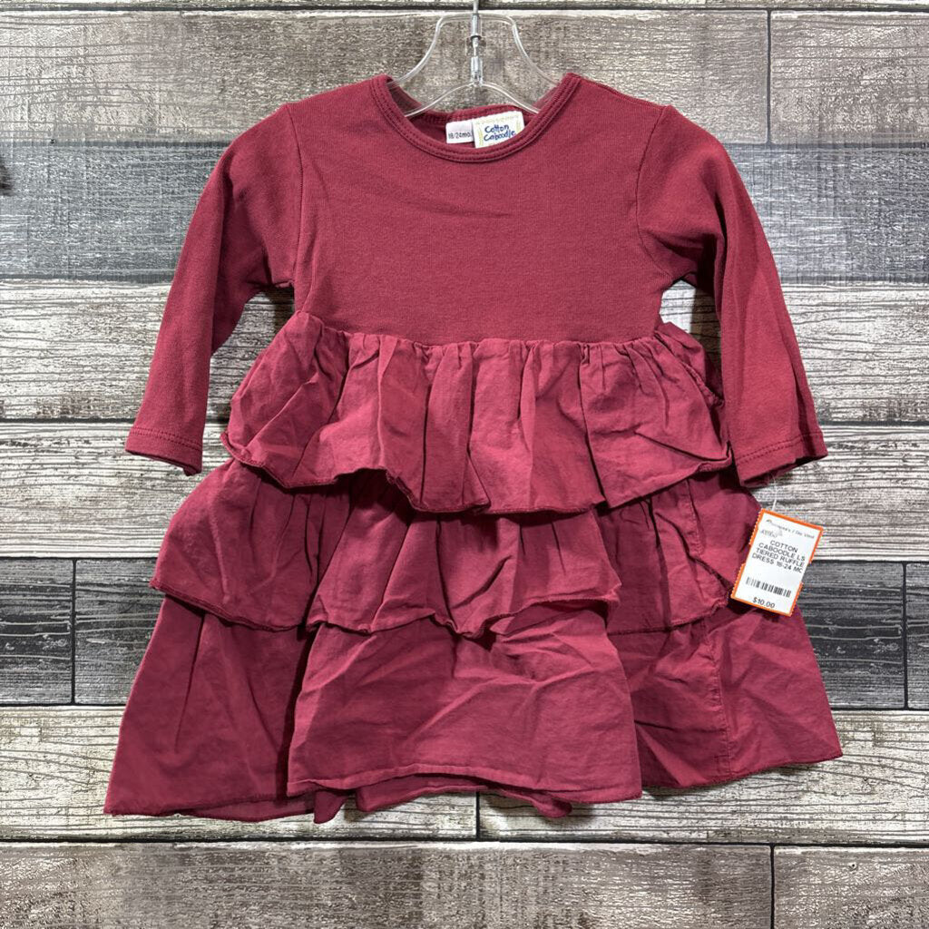 COTTON CABOODLE LS TIERED RUFFLE DRESS 18-24 MO