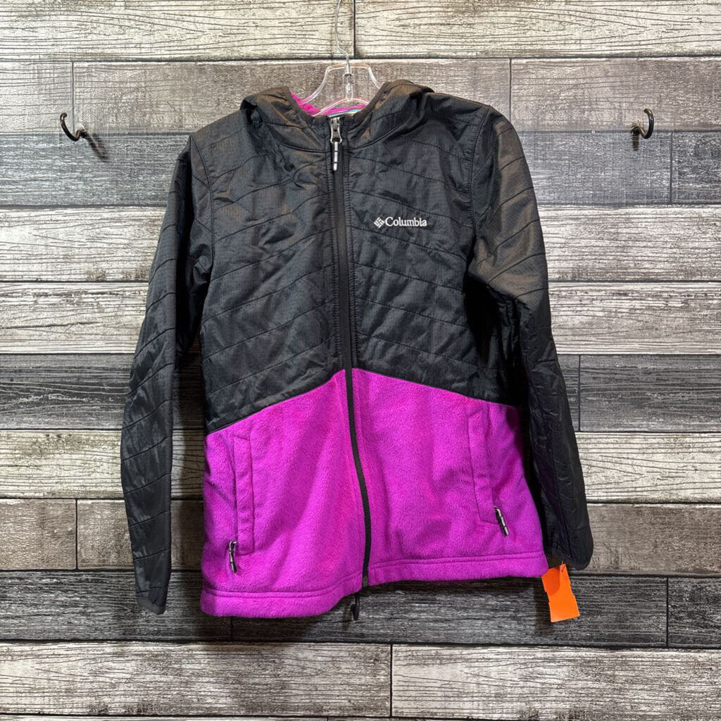 COLUMBIA HOODED MIXED MEDIA JACKET 10/12