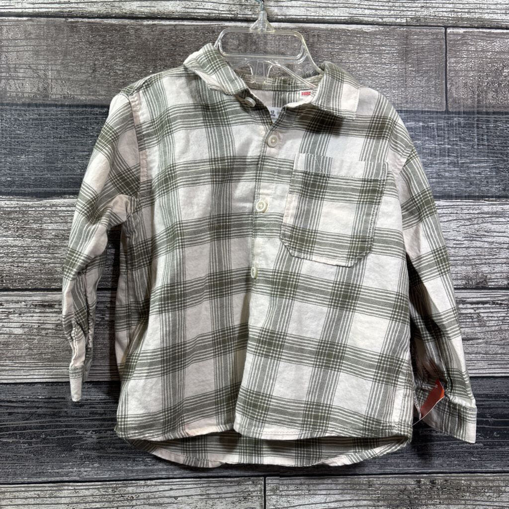 ZARA LS BUTTON DOWN SHIRT 9-12 MO