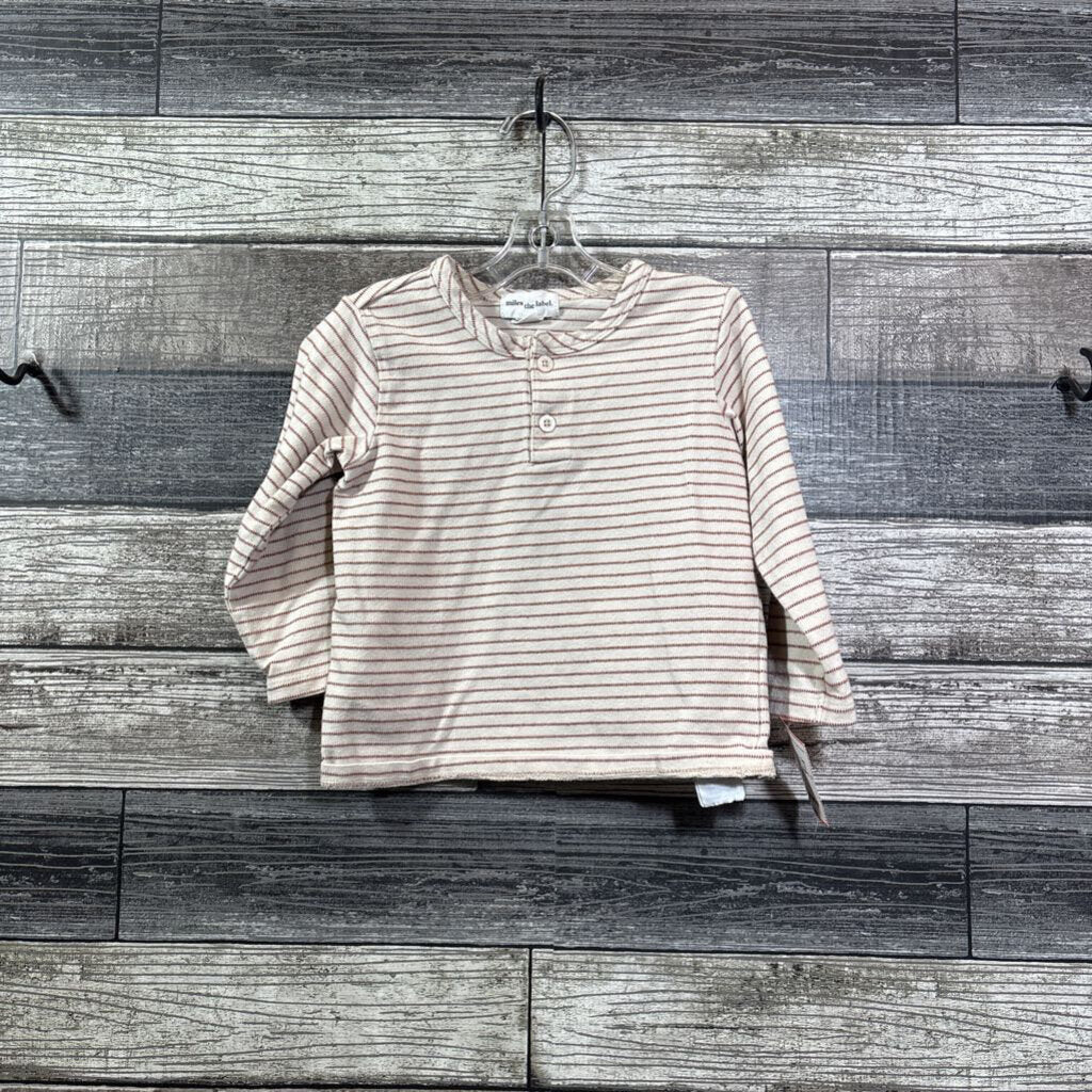 MILES THE LABEL LS HENLEY SHIRT 18 MO