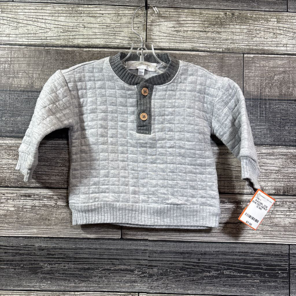 RACHEL ZOE QUILTED HENLEY 12 MO